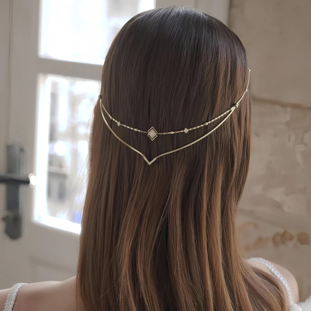 Women Accessories India - 매력 라인 석 V 헤어 체인