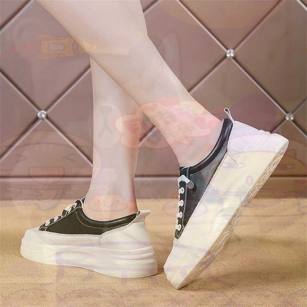 Women Accessories Brand Name Ideas - 레이스 업 Chunky 로퍼 여성 스케이트
