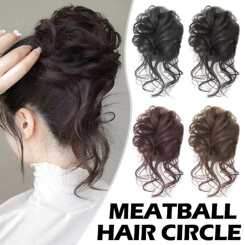 Hair Band Elastic - 합성 패션 지저분한 곱슬 머리 번즈,