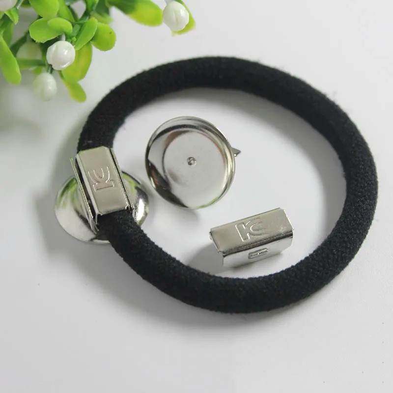 Hair Band Elastic - 100pcs 헤어 밴드베이스 설정 니켈 프리