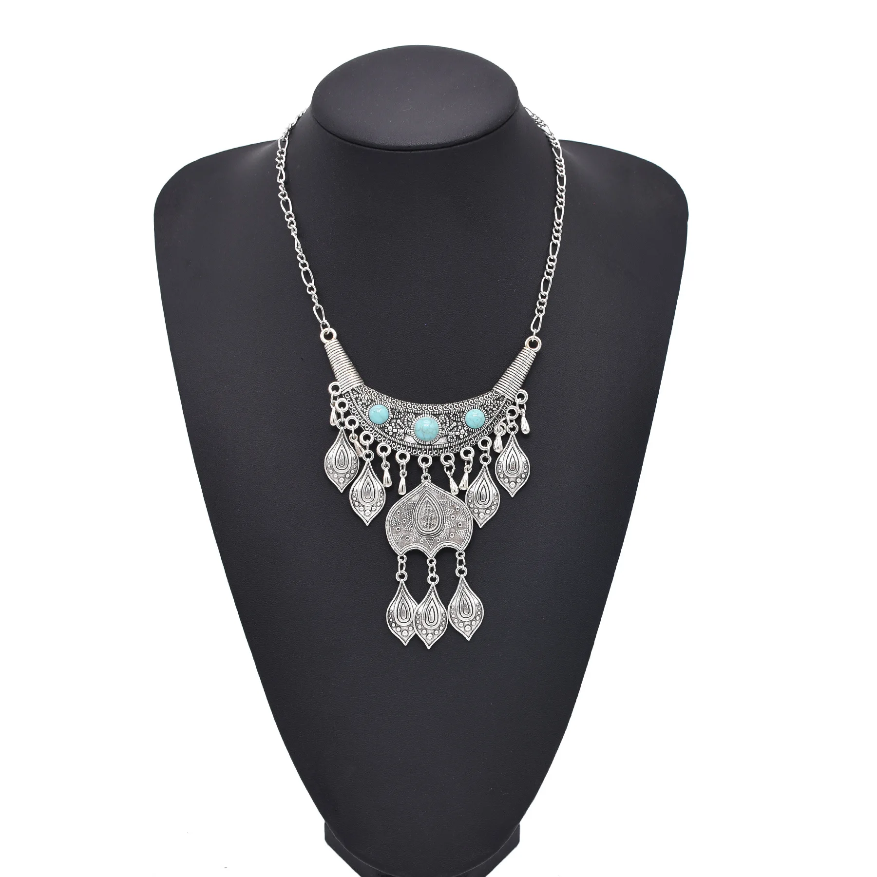 Women Accessories Nepal - 빈티지 실버 보헤미안 민족풍 잎사귀 태슬