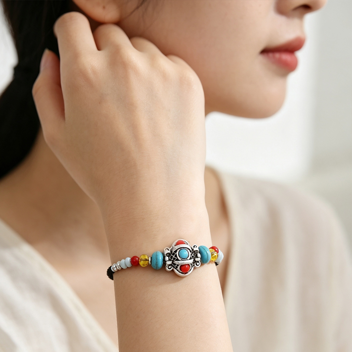 Women Accessories Nepal - 민족 수제 직조 로프 티베탄 팔찌