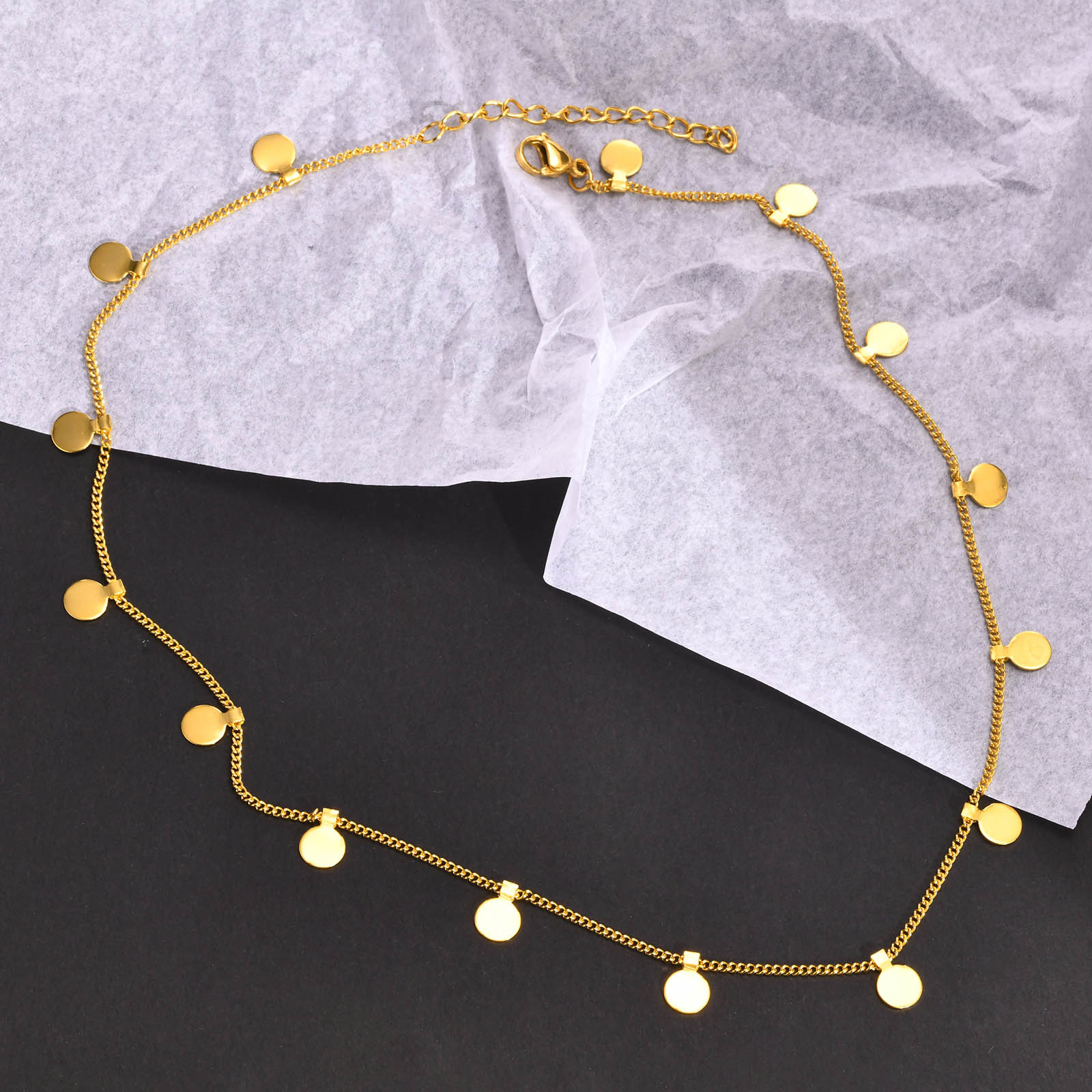 Coin Necklace Delicate - 여성을 위한 섬세한 작은 여러 동전