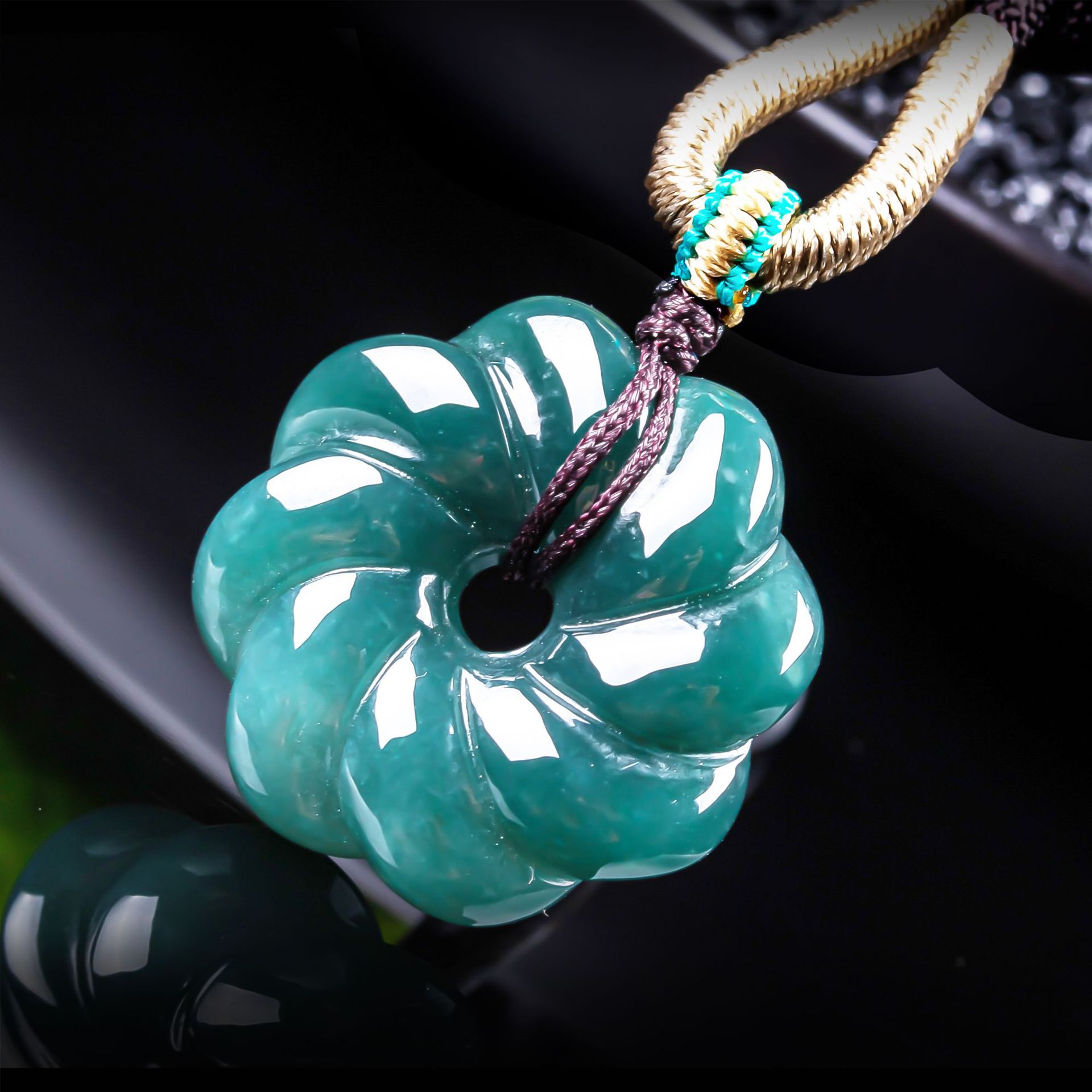 천연 버마산 비취 꽃 모양 펜던트 목걸이 액세서리 보석 - Women'S Accessories 리뷰 및 가격