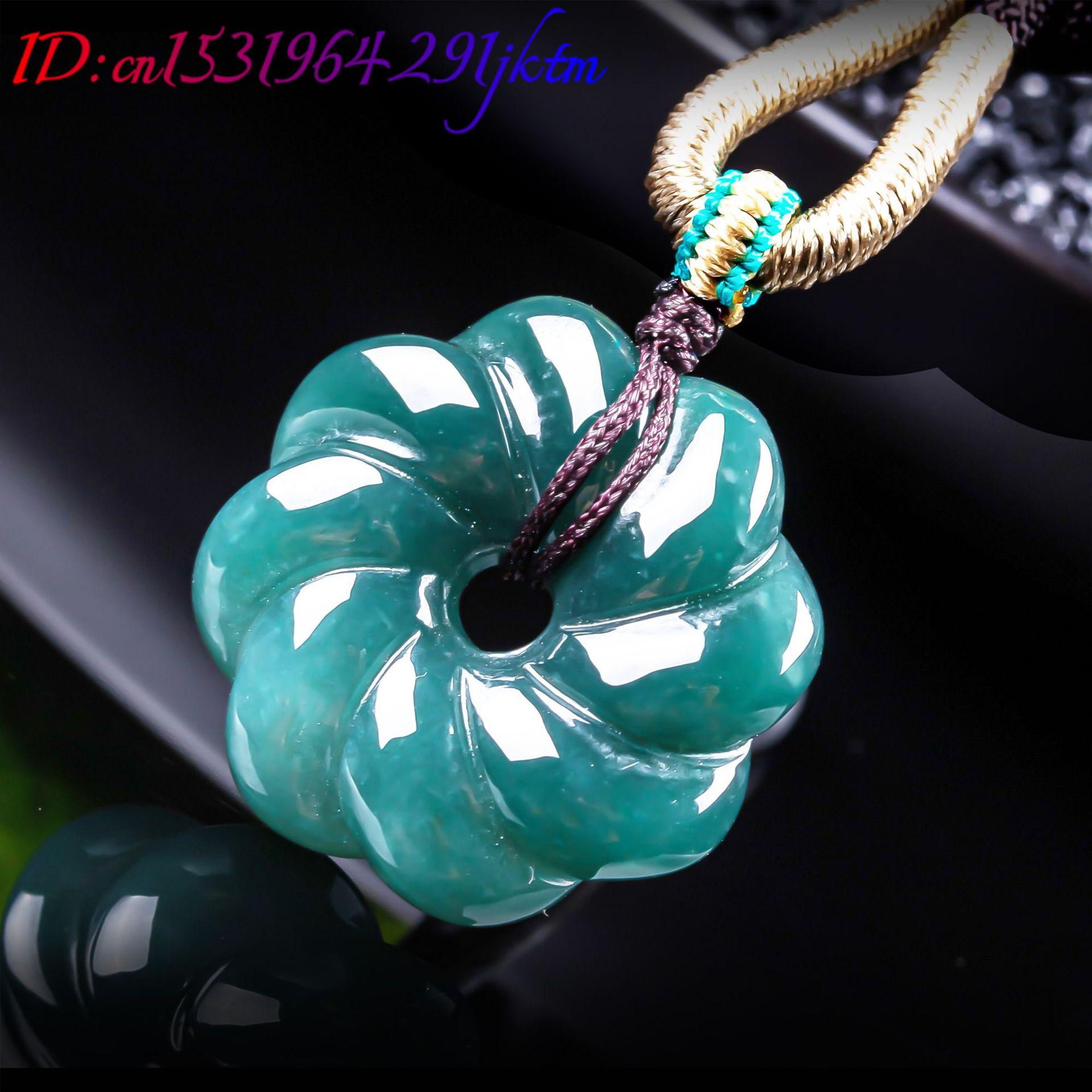 천연 버마산 비취 꽃 모양 펜던트 목걸이 액세서리 보석 - Women'S Accessories 리뷰 및 가격