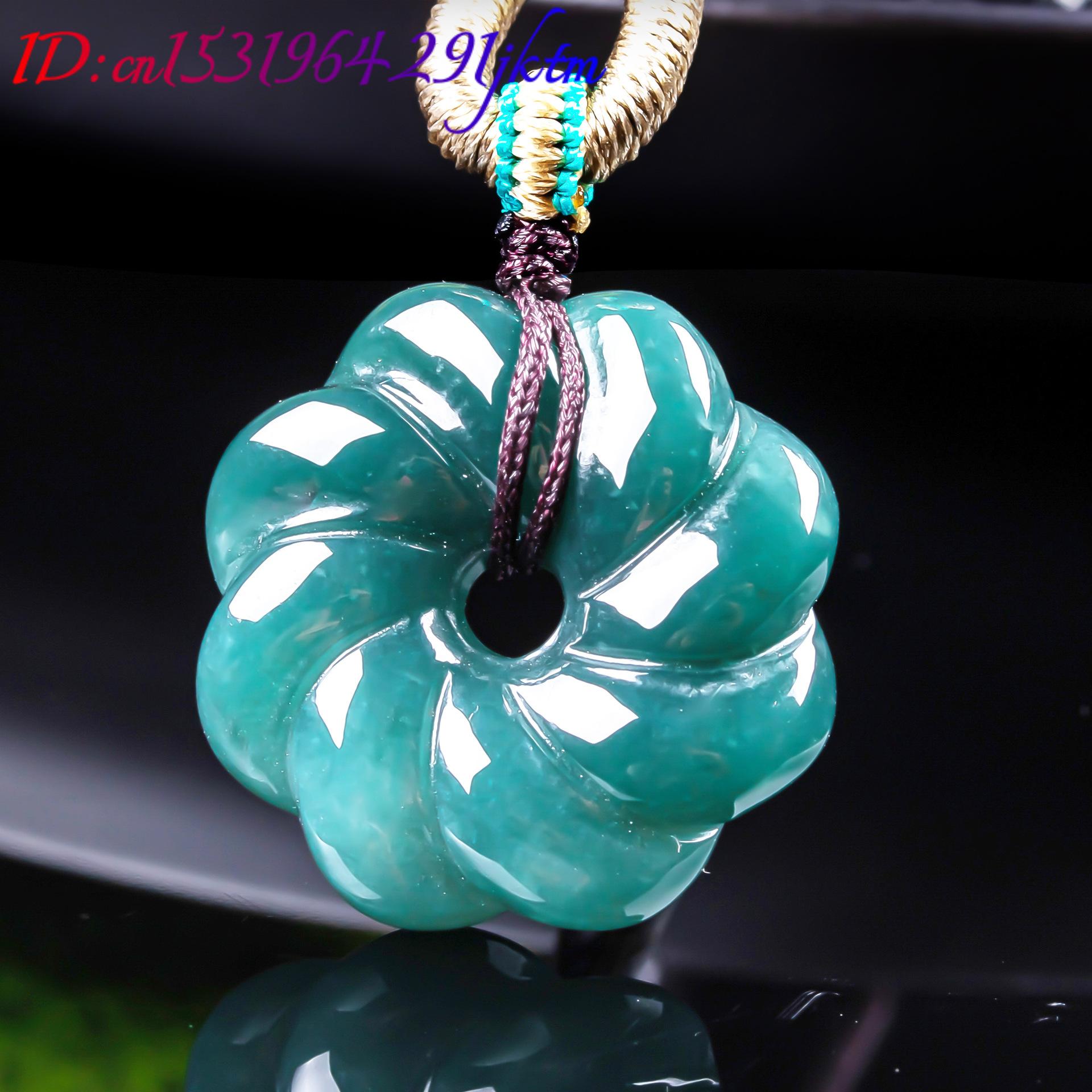 천연 버마산 비취 꽃 모양 펜던트 목걸이 액세서리 보석 - Women'S Accessories 리뷰 및 가격
