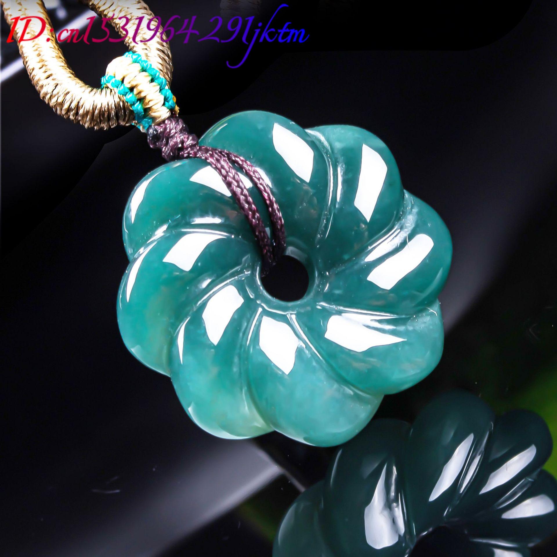 천연 버마산 비취 꽃 모양 펜던트 목걸이 액세서리 보석 - Women'S Accessories 리뷰 및 가격