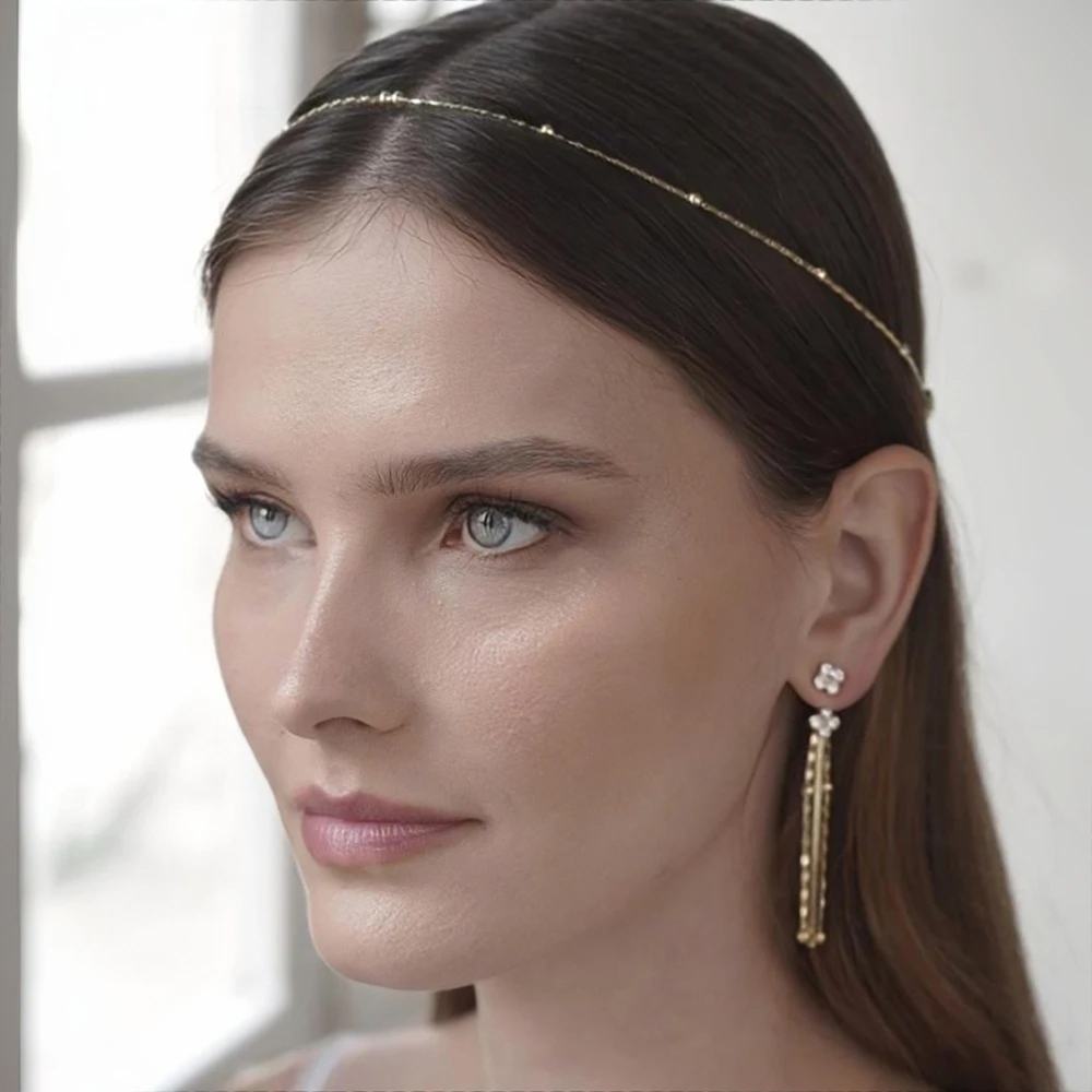 매력 라인 석 V 헤어 체인 머리띠 인도 머리 장식 결 - Women Accessories India 리뷰 및 가격