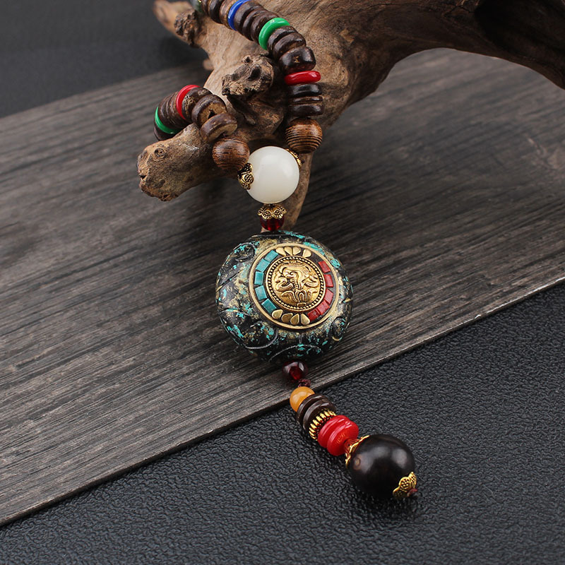 네팔 펜던트 스웨터 체인 나무 부처님 구슬 긴 이국적인 - Women Accessories Nepal 리뷰 및 가격