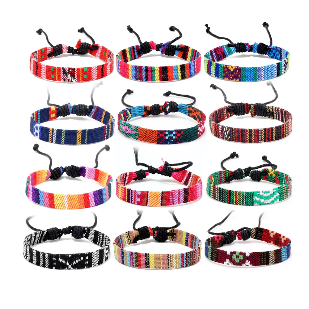 네팔 다채로운 팔찌 세트, 여성 민족 원단 꼰 로프 체 - Women Accessories Nepal 리뷰 및 가격