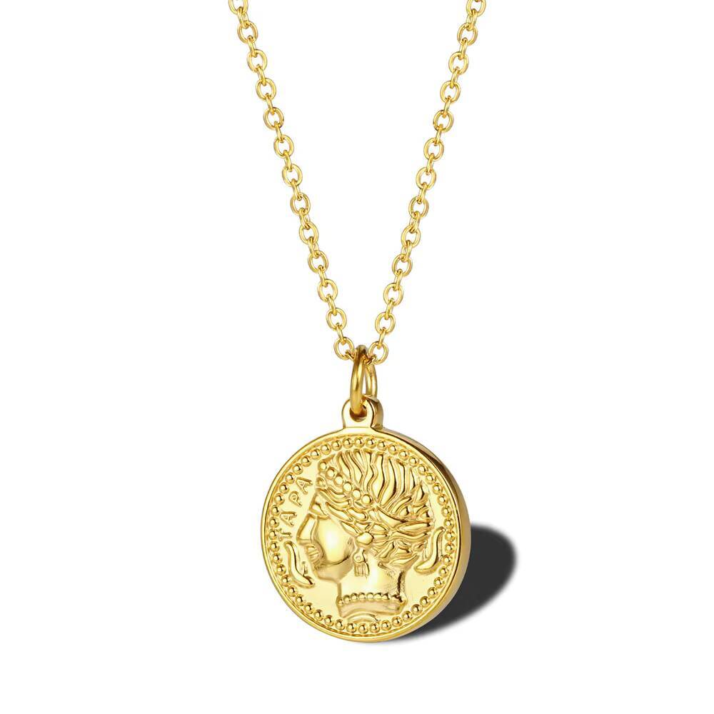 여성용 섬세한 금도금 엘리자베스 여왕 동전 펜던트 목걸 - Coin Necklace Delicate 리뷰 및 가격
