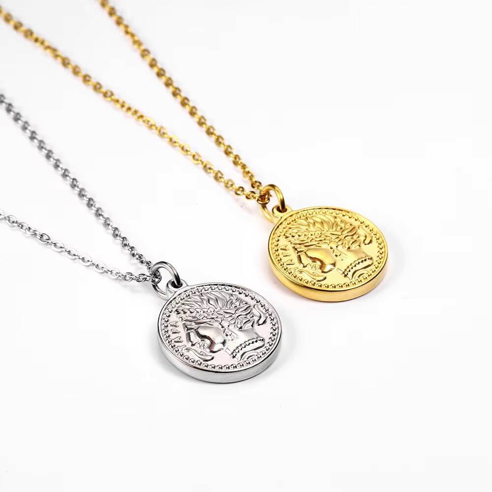 여성용 섬세한 금도금 엘리자베스 여왕 동전 펜던트 목걸 - Coin Necklace Delicate 리뷰 및 가격
