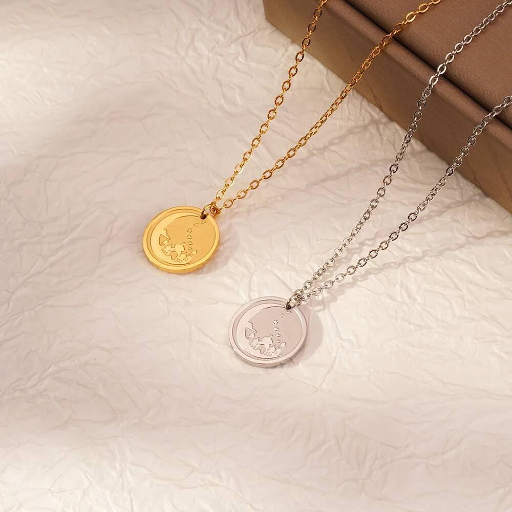 예루살렘 궁전 달 동전 디스크 원형 펜던트 목걸이 패션 - Coin Necklace Delicate 리뷰 및 가격