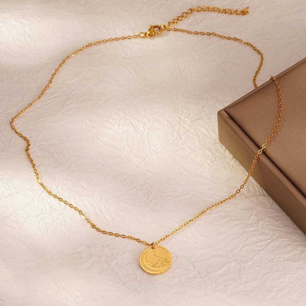 예루살렘 궁전 달 동전 디스크 원형 펜던트 목걸이 패션 - Coin Necklace Delicate 리뷰 및 가격