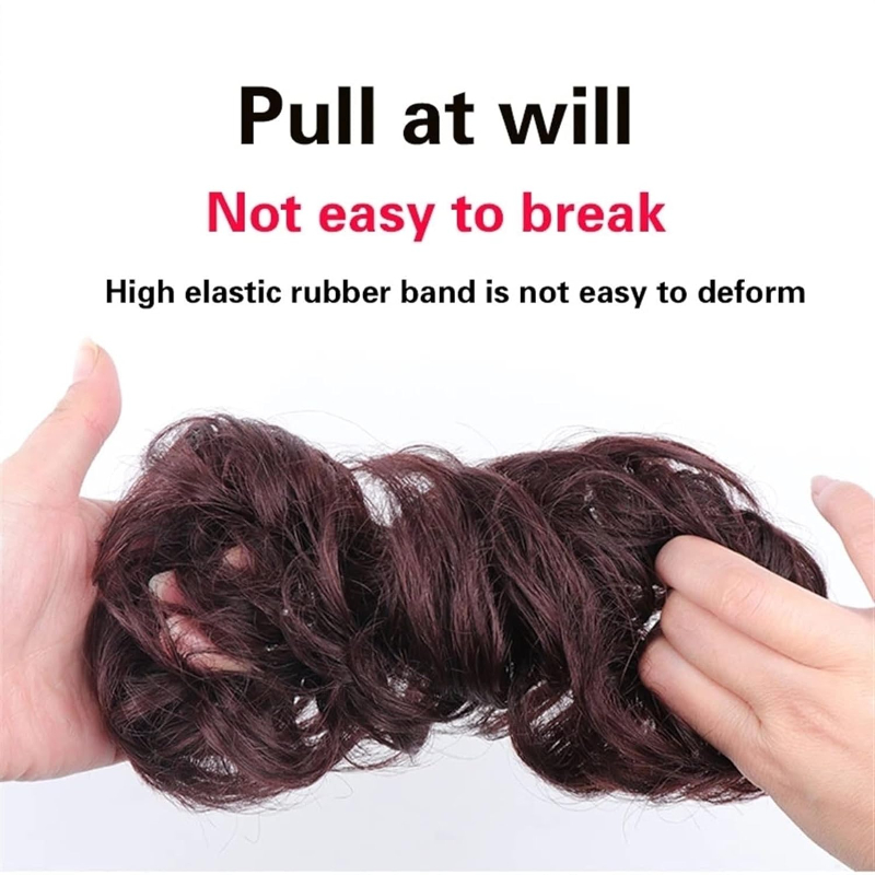 합성 패션 지저분한 곱슬 머리 번즈, 탄성 밴드 익스텐 - Hair Band Elastic 리뷰 및 가격