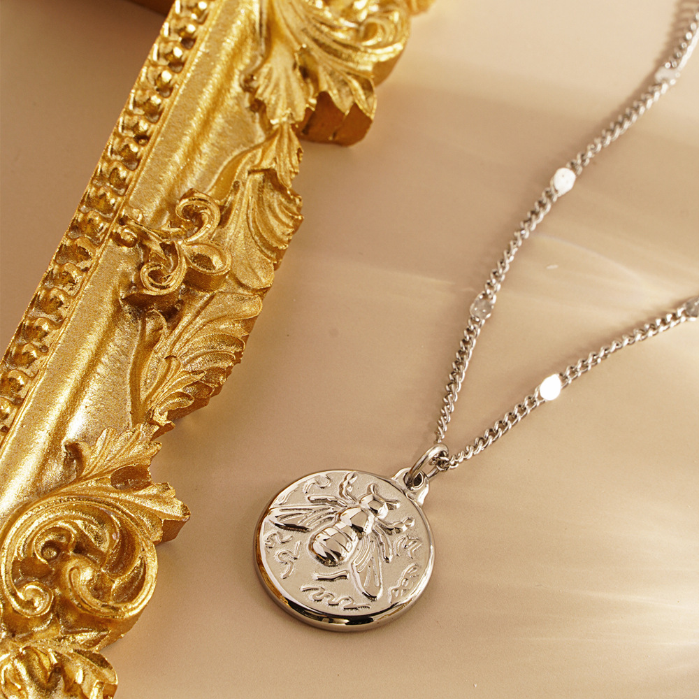 스테인리스 스틸 여성용 섬세한 금도금 패션 동물 꿀벌  - Coin Necklace Delicate 리뷰 및 가격