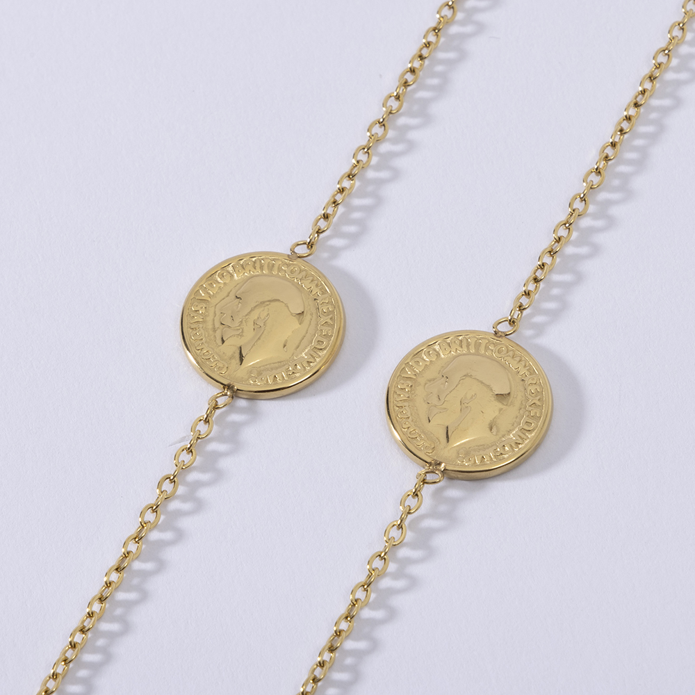LUIZADA 스테인레스 스틸 세련된 디자인 목걸이 여 - Coin Necklace Delicate 리뷰 및 가격