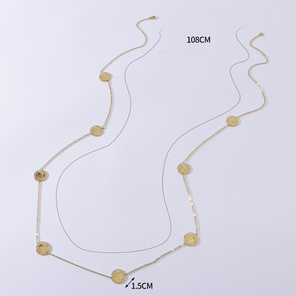 LUIZADA 스테인레스 스틸 세련된 디자인 목걸이 여 - Coin Necklace Delicate 리뷰 및 가격