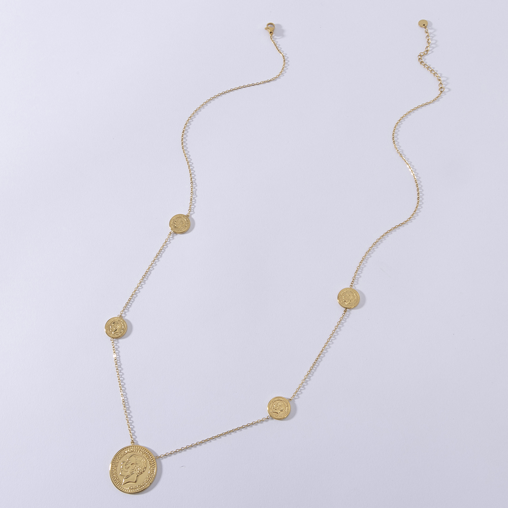 LUIZADA 스테인레스 스틸 세련된 디자인 목걸이 여 - Coin Necklace Delicate 리뷰 및 가격
