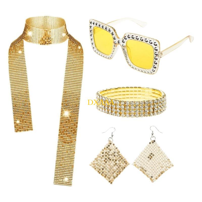 DXAA 1970년대 디스코 액세서리, 블링 선글라스  - Women'S Accessories In The 70S 리뷰 및 가격