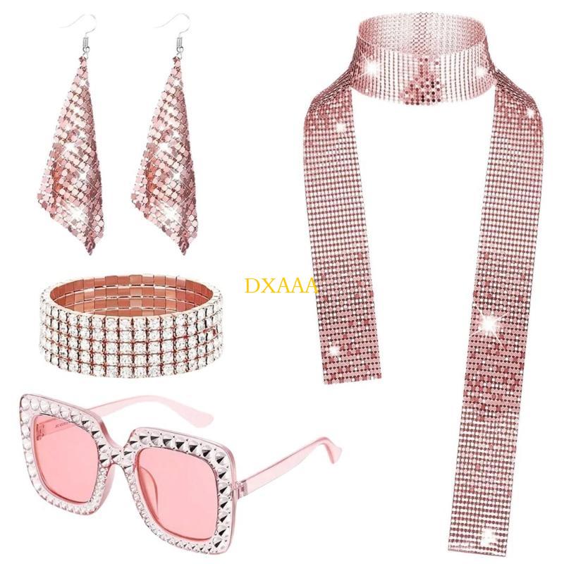 DXAA 1970년대 디스코 액세서리, 블링 선글라스  - Women'S Accessories In The 70S 리뷰 및 가격