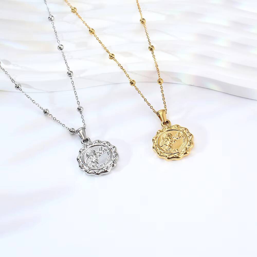 여성용 섬세한 천사 큐피드 코인 펜던트 목걸이 스테인리 - Coin Necklace Delicate 리뷰 및 가격