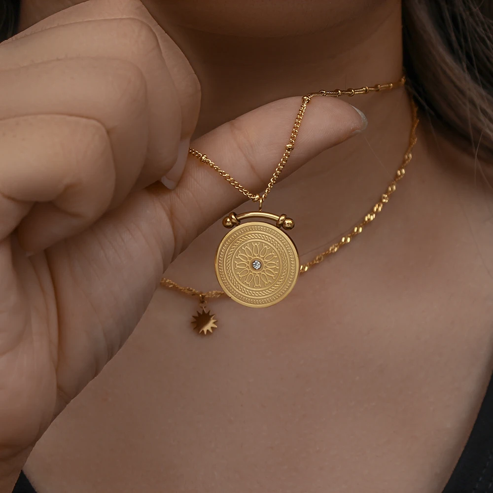 E.B.belle 우주의 중심 빈티지 섬세한 고대 로마 - Coin Necklace Delicate 리뷰 및 가격