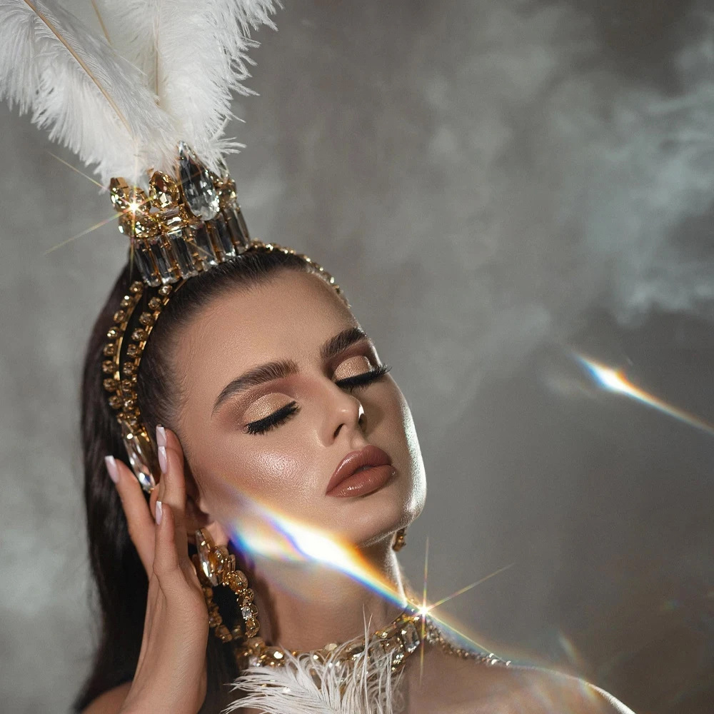 베스트셀러 퀸 과장된 깃털 왕관 머리장식 여성용 고급  - Queen Accessories 리뷰 및 가격