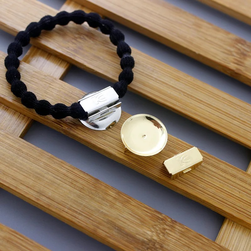 100pcs 헤어 밴드베이스 설정 니켈 프리 18mm  - Hair Band Elastic 리뷰 및 가격