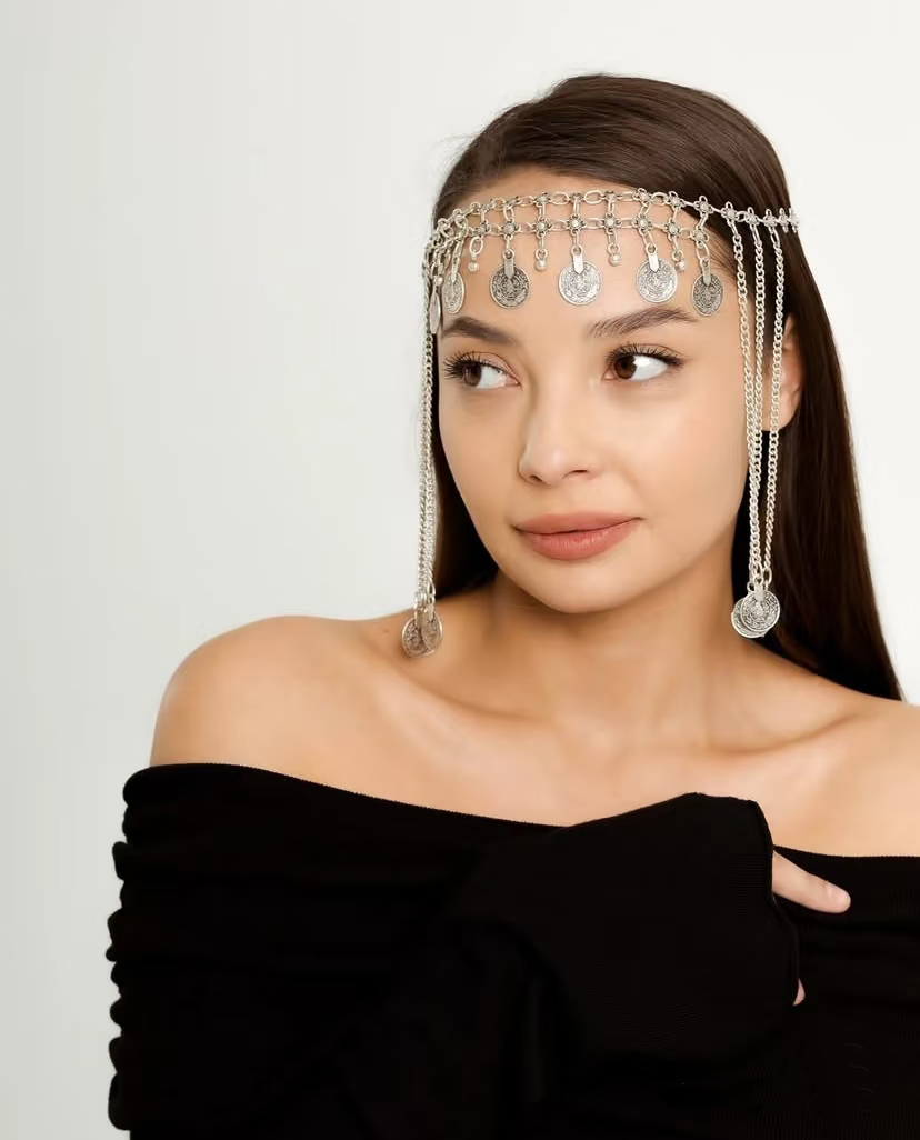 여성을위한 레트로 은빛 합금 체인 이마 헤드 피스 Bo - Women Accessories India 리뷰 및 가격