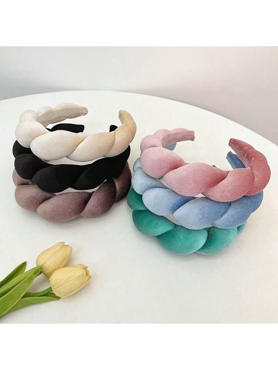 1개입 구름 모양 벨벳 마시멜로 땋은 머리띠, 세안,  - Women'S Exercise Accessories 리뷰 및 가격