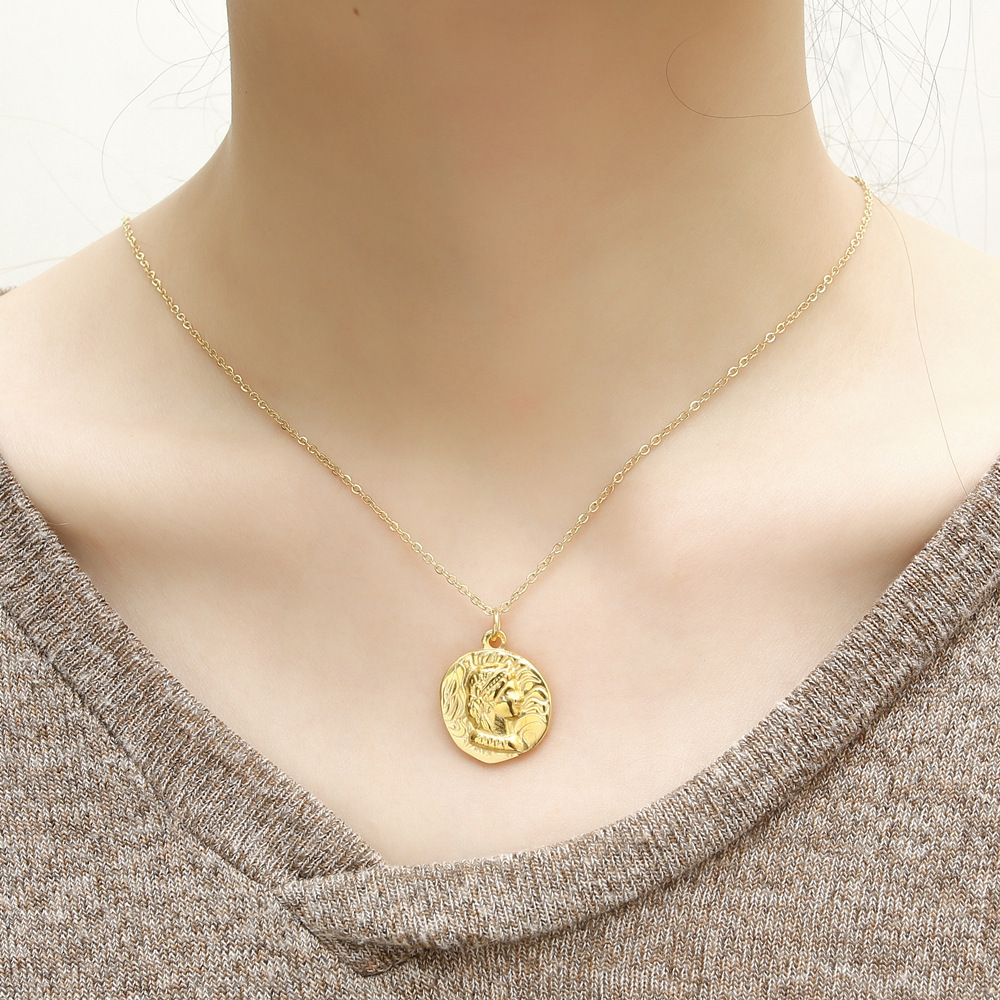 금도금 엘리자베스 여왕 초상화 체인 패션 코인 여성용  - Coin Necklace Delicate 리뷰 및 가격