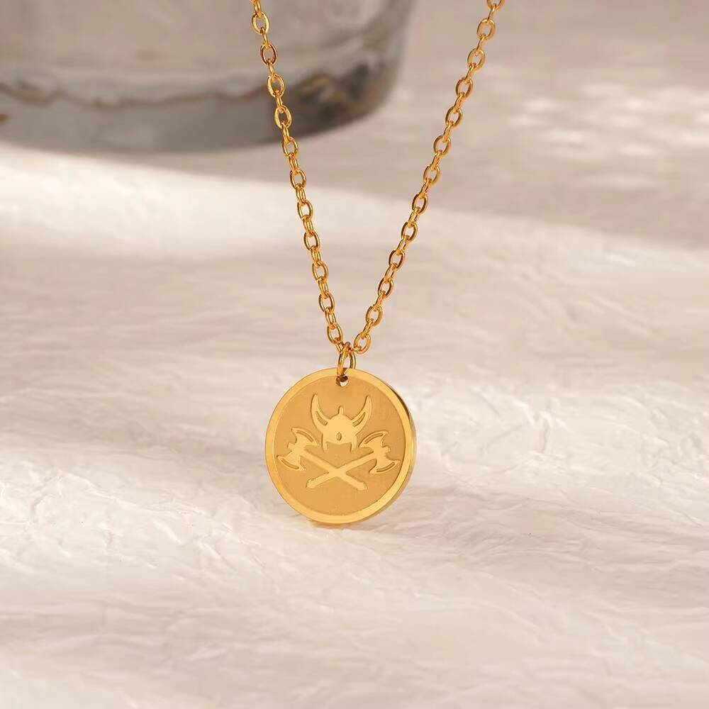 금도금 바이킹 도끼 펜던트 목걸이 여성용 섬세한 동전  - Coin Necklace Delicate 리뷰 및 가격