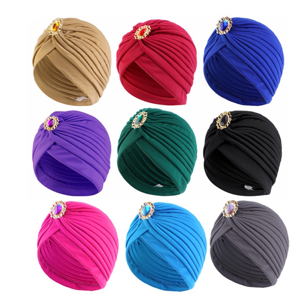 캐주얼 트위스트 레트로 에스닉 터번 모자 터번 헤드웨어 - Women Accessories India 리뷰 및 가격