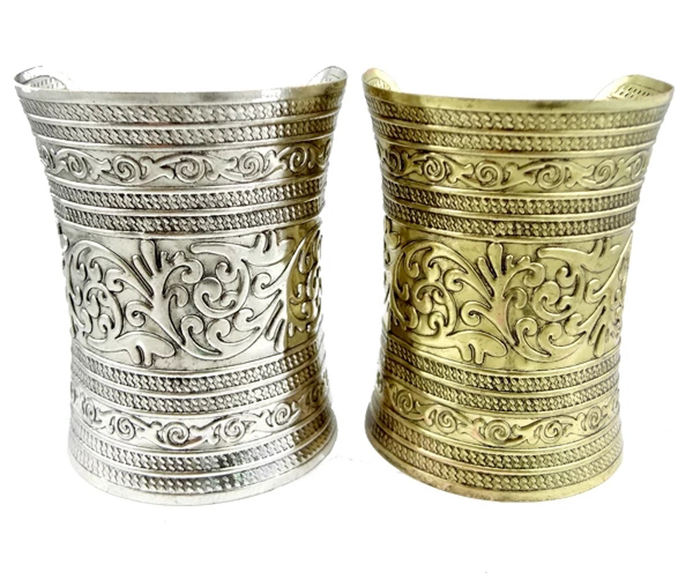 빈티지 합금 와이드 커프 팔찌 (여성용, 남성용) 집시 - Women Accessories India 리뷰 및 가격