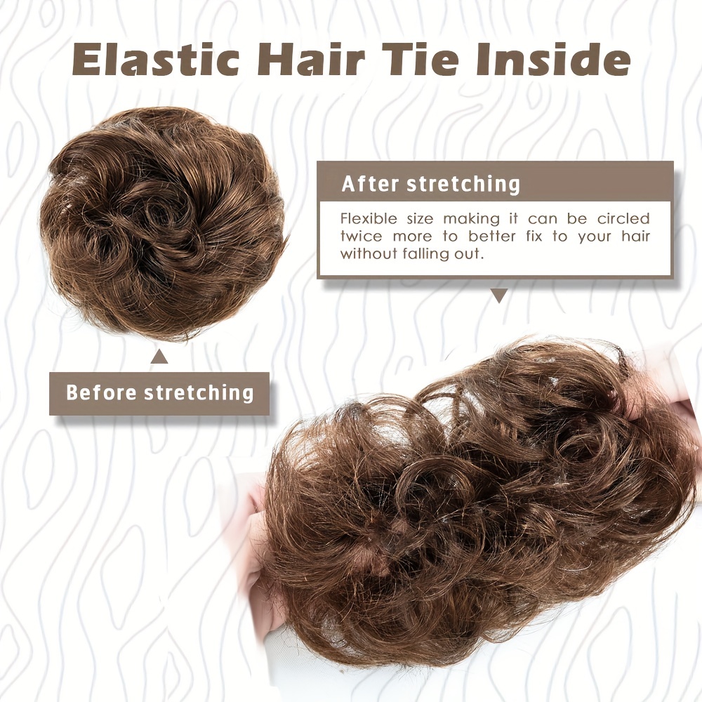 4 인치 브라질 인간의 머리카락 지저분한 머리 롤빵 C - Hair Band Elastic 리뷰 및 가격