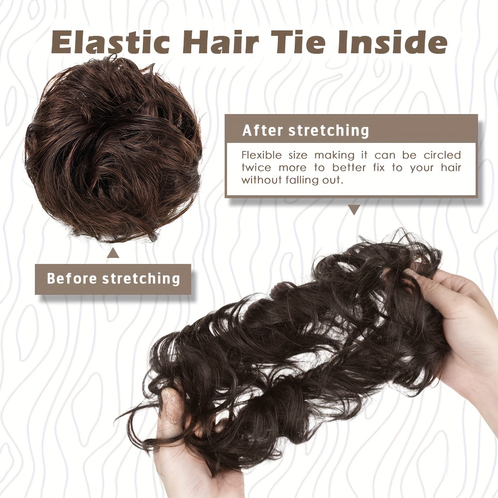 4 인치 브라질 인간의 머리카락 지저분한 머리 롤빵 C - Hair Band Elastic 리뷰 및 가격