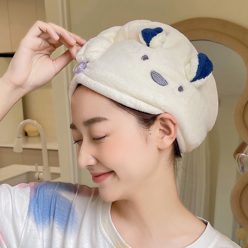 헤어 타월 만화 귀여운 흡수성 통기성 심플 세탁 가능  - Hair Band Elastic 리뷰 및 가격