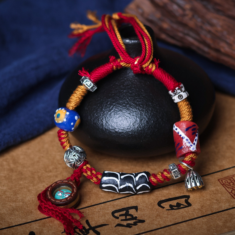 티베트 장신구 - 네팔산 유리 장식품과 소가죽으로 그려 - Women Accessories Nepal 리뷰 및 가격