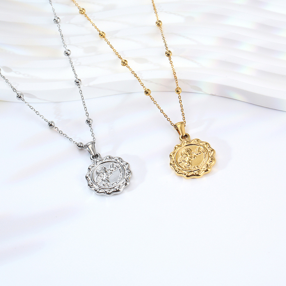 여성용 섬세한 천사 큐피드 코인 펜던트 목걸이 스테인리 - Coin Necklace Delicate 리뷰 및 가격
