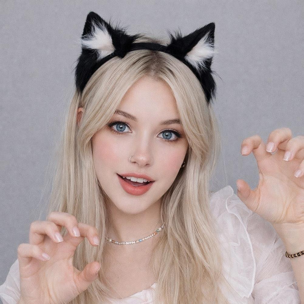 플러시 고양이 귀 코스프레 머리띠 만화 코스프레 머리띠 - Women Accessories Photos 리뷰 및 가격