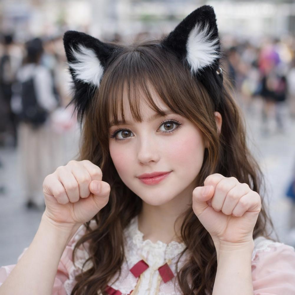 플러시 고양이 귀 코스프레 머리띠 만화 코스프레 머리띠 - Women Accessories Photos 리뷰 및 가격