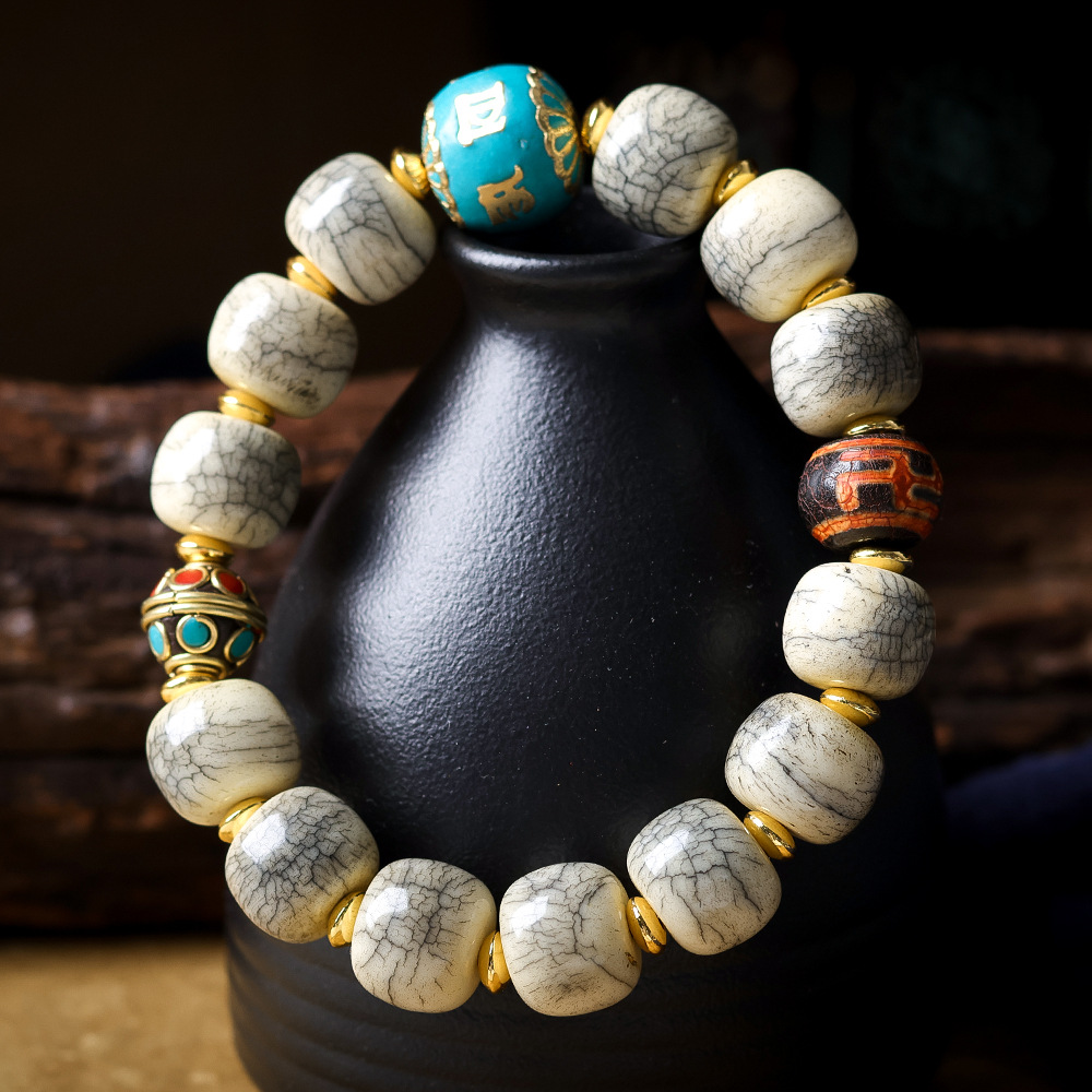 깨진 야크 뼈 배럴 비즈 팔찌, 네팔 스타일 액세서리와 - Women Accessories Nepal 리뷰 및 가격
