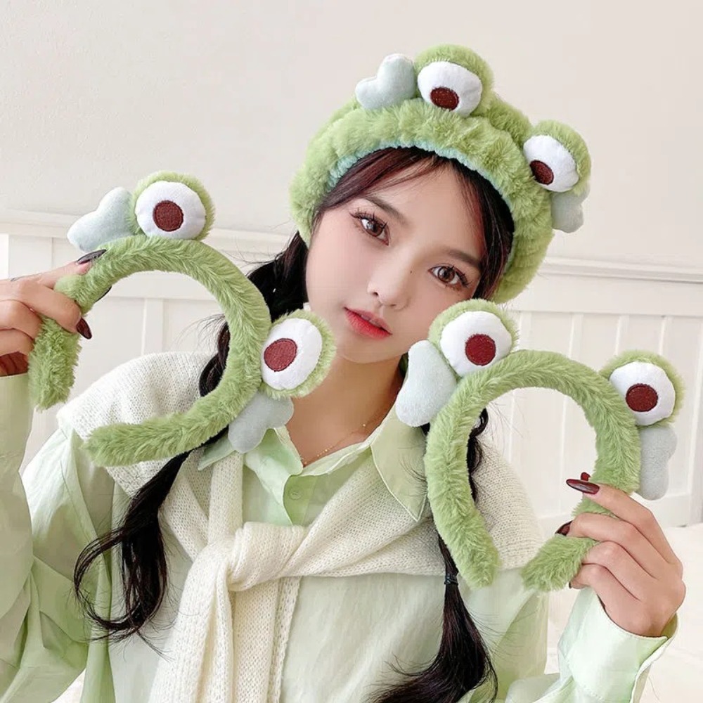 패션 헤드웨어 메이크업 헤어밴드 큰 눈 개구리 챙넓은  - Hair Band Elastic 리뷰 및 가격