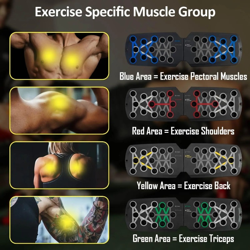 저항 밴드가 있는 접이식 푸시업 보드, 다기능 푸시업  - Women'S Exercise Accessories 리뷰 및 가격