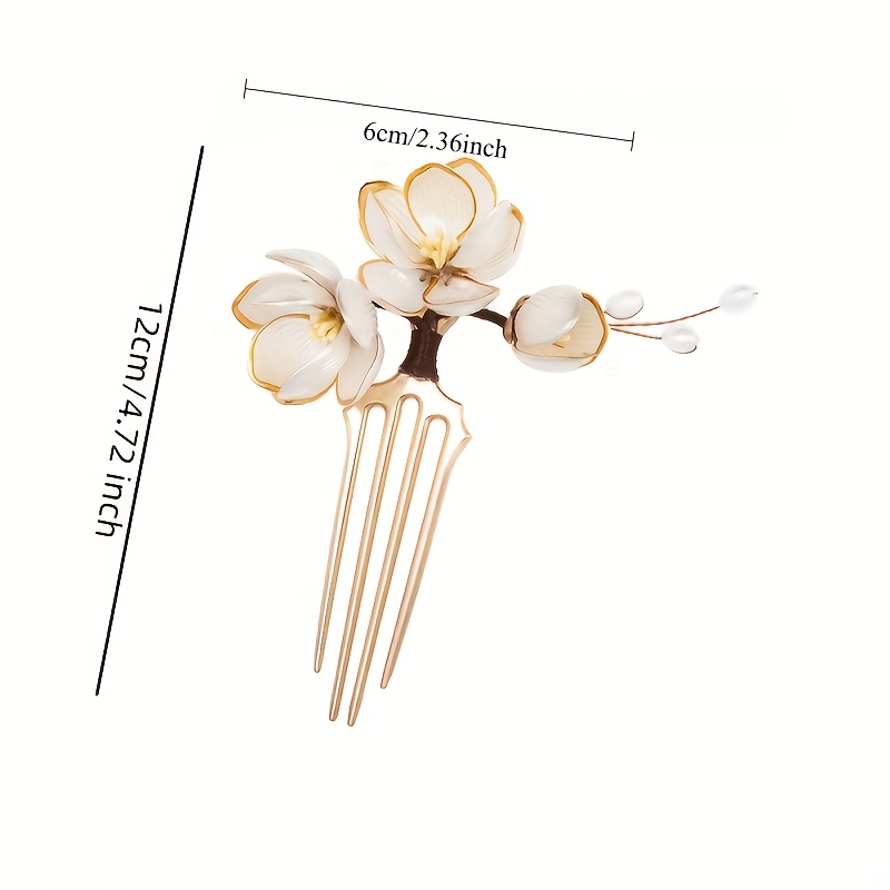 중국 스타일 쉘 목련꽃 헤어 빗 진주 태슬 장식 빈티지 - Women Accessories Photos 리뷰 및 가격
