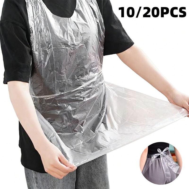 10/20PCS 일회용 앞치마 독립형 투명 아트 방수  - Women Kitchen Accessories 리뷰 및 가격