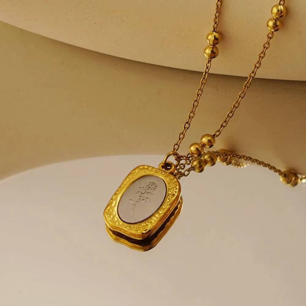스테인리스 스틸 패션 장미꽃 섬세한 여성용 코인 태그  - Coin Necklace Delicate 리뷰 및 가격