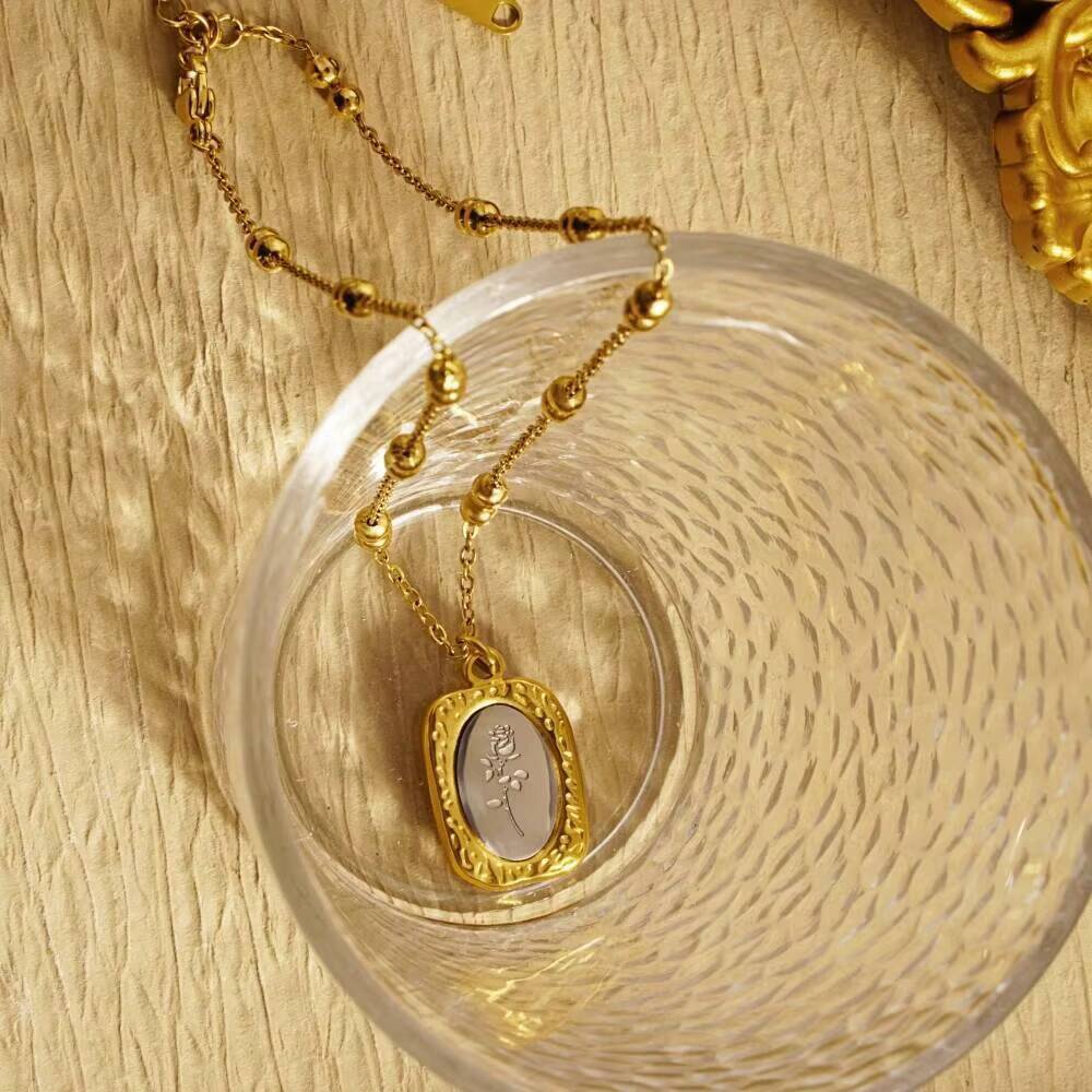 스테인리스 스틸 패션 장미꽃 섬세한 여성용 코인 태그  - Coin Necklace Delicate 리뷰 및 가격