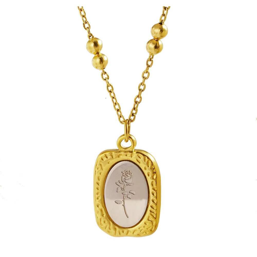 스테인리스 스틸 패션 장미꽃 섬세한 여성용 코인 태그  - Coin Necklace Delicate 리뷰 및 가격